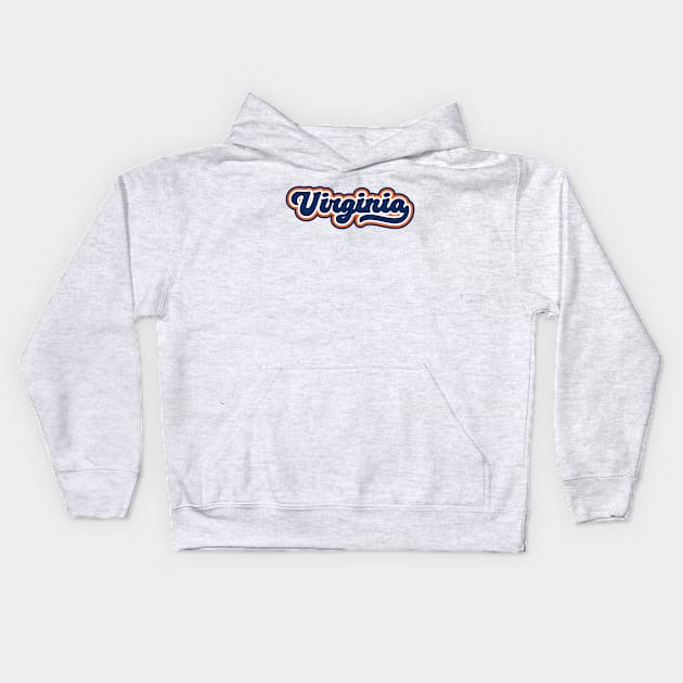 Retro Virginia Script Kids Hoodie by SLAG_Creative